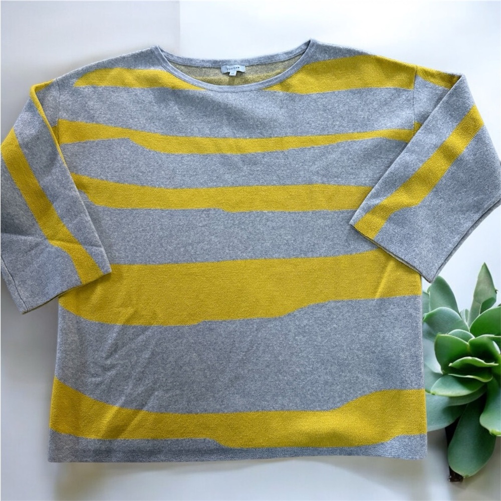 Jigsaw Striped Wool Sweater Oversized XS